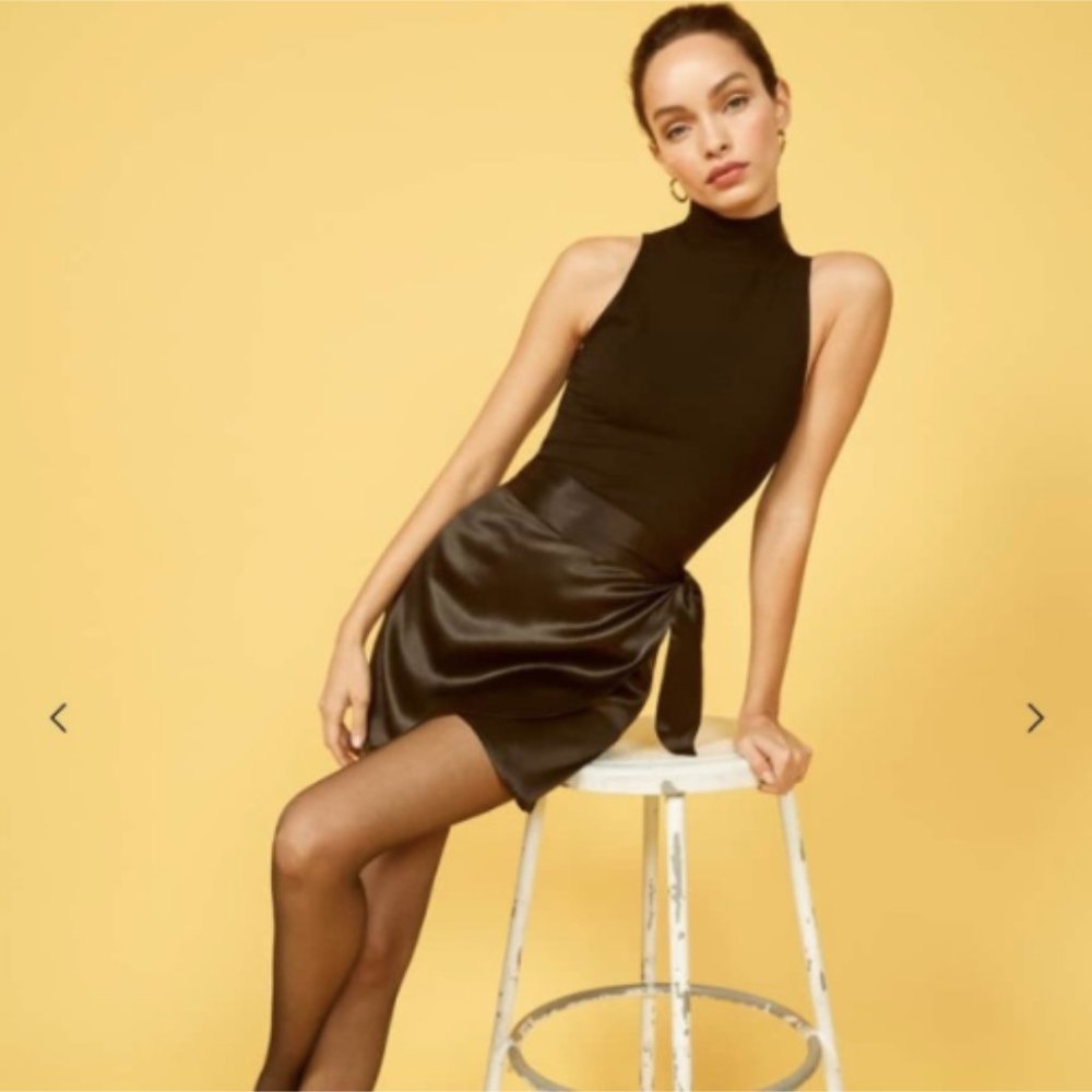 REFORMATION JILLY SILK SKIRT